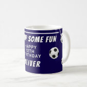 Fußball-Ball-Kindergeburtstag Kaffeetasse (VorderseiteRechts)