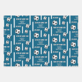 Fußball-Ball Kindergeburtstag Party Geschenkpapier Set (Vorderseite 2)