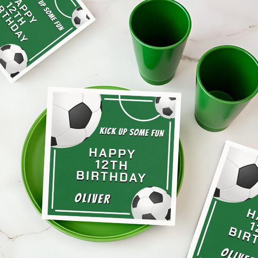 Fußball-Ball-Kindergeburtstag Serviette