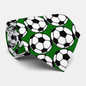 Fußball-Ball-Krawatte (Grün) Krawatte (Gerollt)