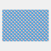 Fußball-Ball mit Hut und Schneeflocken des Weihnac Geschenkpapier Set (Vorderseite 3)