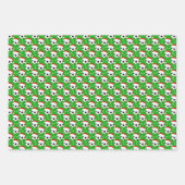 Fußball-Ball mit Hut und Schneeflocken des Weihnac Geschenkpapier Set (Vorderseite 2)