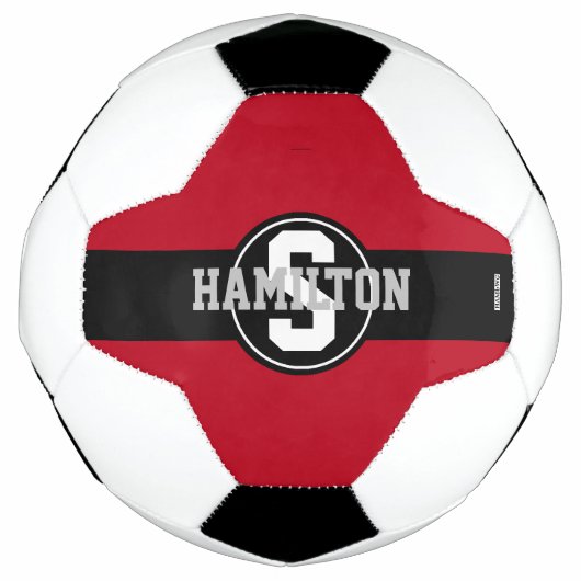 Fußball-Ball mit Namen in beliebiger Farbe HAMbyWG Fußball (Vorderseite)