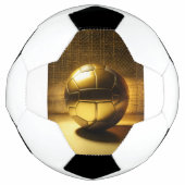 Fußball-Ball mit "Radiant Golden Design". Fußball (Vorderseite)