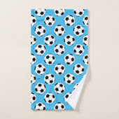 Fußball-Ball-Muster Badhandtuch Set (Handtuch)