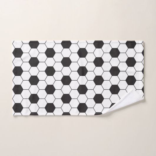 Fußball-Ball-Muster Badhandtuch Set (Handtuch)