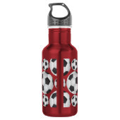 Fußball-Ball-Muster Edelstahlflasche (Rückseite)