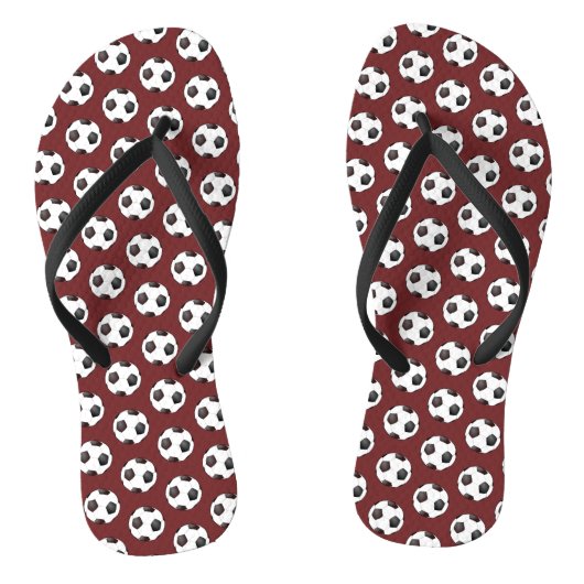 Fußball-Ball-Muster Flip Flops Badesandalen (Fußbett)