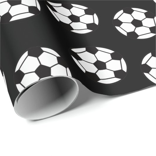 Fußball-Ball-Muster Geschenkpapier (Rolleneckpunkt)