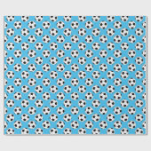 Fußball-Ball-Muster Geschenkpapier (Flach)