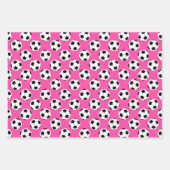 Fußball-Ball-Muster Geschenkpapier Set (Vorderseite)