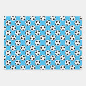 Fußball-Ball-Muster Geschenkpapier Set (Vorderseite)