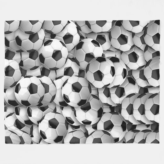 Fußball-Ball-Muster-große Fleece-Decke Fleecedecke (Vorderseite (Horizontal))