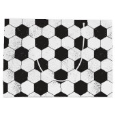 Fußball-Ball-Muster Große Geschenktüte (Rückseite)