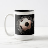 Fußball-Ball-Muster Kaffeemaschine Tasse (Links)