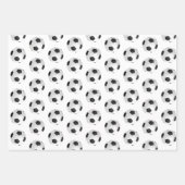 Fußball Ball Muster Kinder Name Geburtstag Geschenkpapier Set (Vorderseite 3)