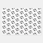 Fußball Ball Muster Kinder Name Geburtstag Geschenkpapier Set (Vorderseite 3)
