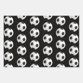 Fußball Ball Muster Kinder Name Geburtstag Geschenkpapier Set (Vorderseite 2)
