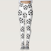 Fußball-Ball-Muster Leggings (Vorderseite)