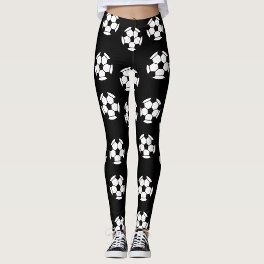 Fußball-Ball-Muster Leggings (Vorderseite)