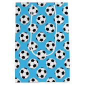 Fußball-Ball-Muster Mittlere Geschenktüte (Rückseite)