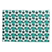 Fußball-Ball Muster Personalisiert Einzigartig Grü Kissenbezug (Rückseite)