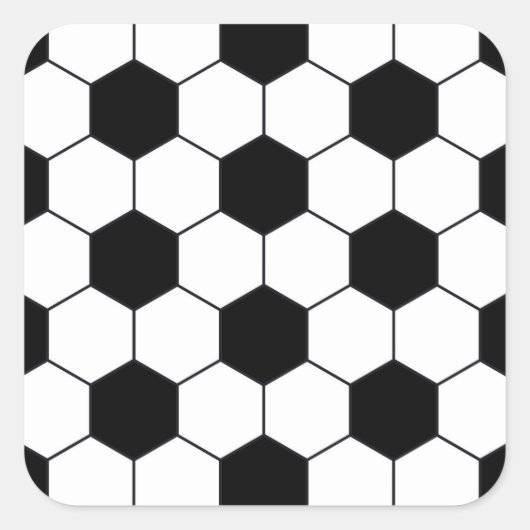 Fußball-Ball-Muster Quadratischer Aufkleber (Vorderseite)