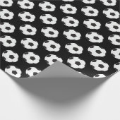 Fußball-Ball-Muster schwarz Geschenkpapier (Ecke)