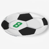 Fußball-Ball-NUMMER Fans Kids Party Spaß Pappteller (Schrägansicht)