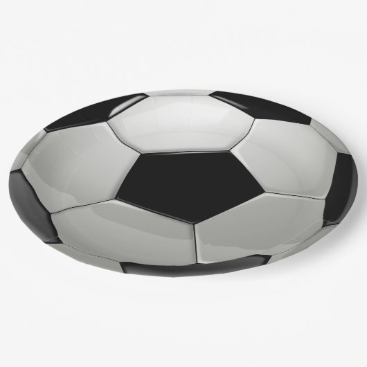 Fußball-Ball-Party-Papier-Teller Pappteller (Schrägansicht)