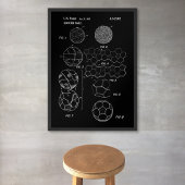 Fußball-Ball-Patentart Poster