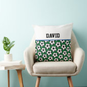 Fußball Ball Pattern Player NAME Sportdekoration K Kissen (Stuhl )