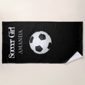 Fußball Ball Personalisiert Beach Handtuch Geschen (Vorderseite)