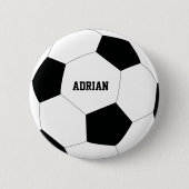 Fußball-Ball Personalisiert Button (Vorderseite)