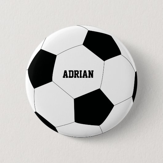 Fußball-Ball Personalisiert Button (Vorderseite)