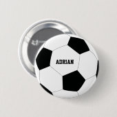 Fußball-Ball Personalisiert Button (Vorne & Hinten)