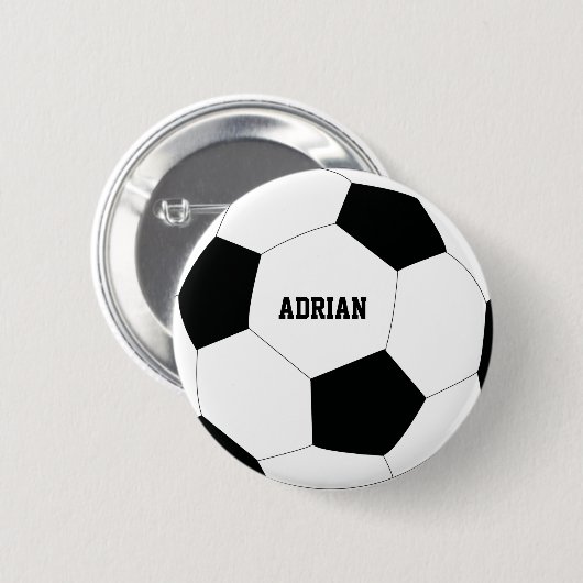 Fußball-Ball Personalisiert Button (Vorne & Hinten)