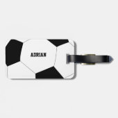 Fußball-Ball Personalisiert Gepäckanhänger (Rückseite horizontal)