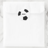 Fußball-Ball Personalisiert Runder Aufkleber (Tasche)