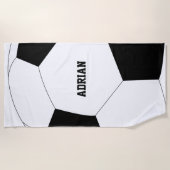Fußball-Ball Personalisiert Strandtuch (Vorderseite)