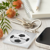 Fußball-Ball-personalisierte Geschenk-Ideen Schlüsselanhänger (Vorderseite rechts)