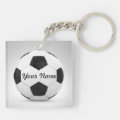 Fußball-Ball-personalisierte Geschenk-Ideen Schlüsselanhänger (Rückseite)