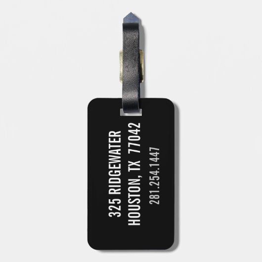 Fußball-Ball-personalisierter Gepäckanhänger (Rückseite vertikal)