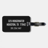 Fußball-Ball-personalisierter Gepäckanhänger (Rückseite horizontal)