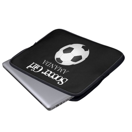Fußball-Ball Personalisierter Lap Top Cover Gesche (Vorne Knopf)