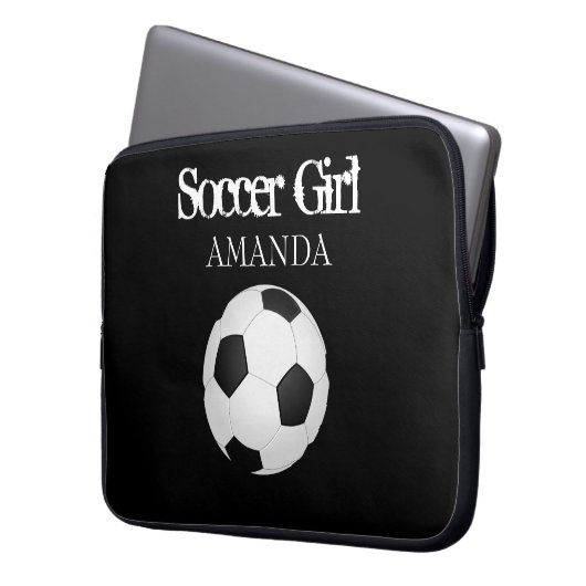 Fußball-Ball Personalisierter Lap Top Cover Gesche (Vorderseite Links)