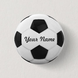 Fußball-Ball-personalisierter Name Button