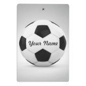 Fußball-Ball-personalisierter Name Mini Klemmbrett (Rückseite)
