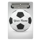 Fußball-Ball-personalisierter Name Mini Klemmbrett (Vorderseite)
