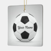 Fußball-Ball-personalisierter Namensdekor Keramikornament (Links)